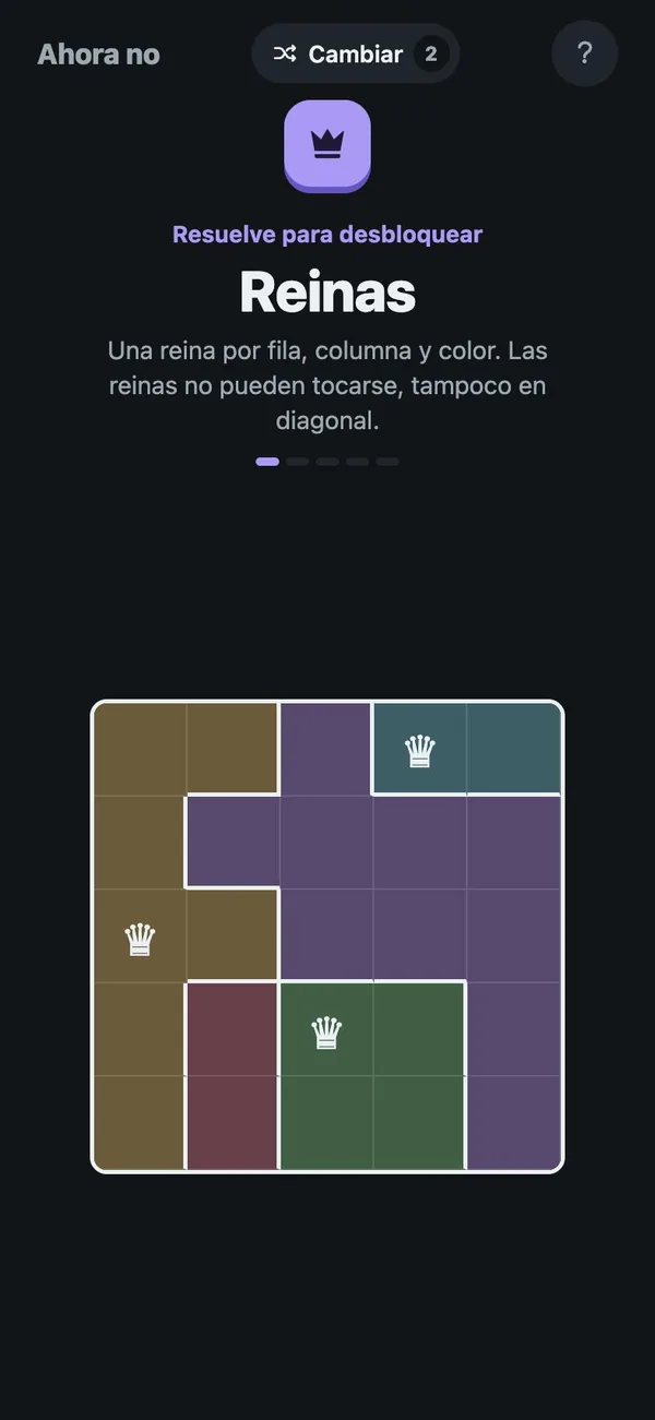 O unas reinas. Cada desbloqueo del día cuesta un poco más.