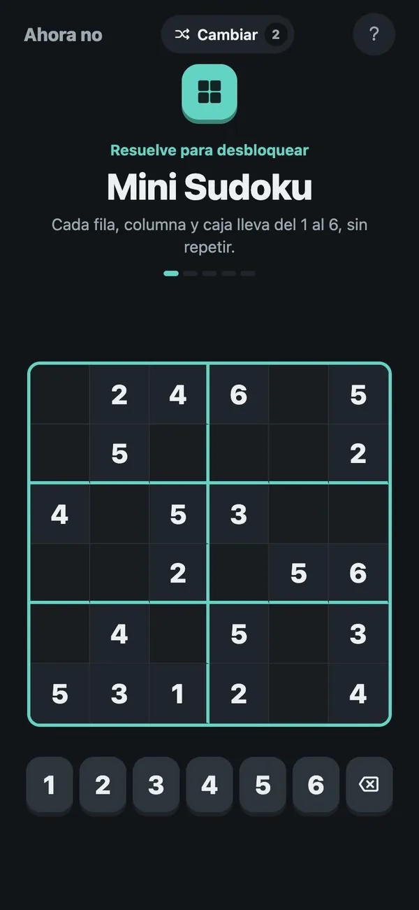 Abres Instagram por costumbre y te sale un mini sudoku.